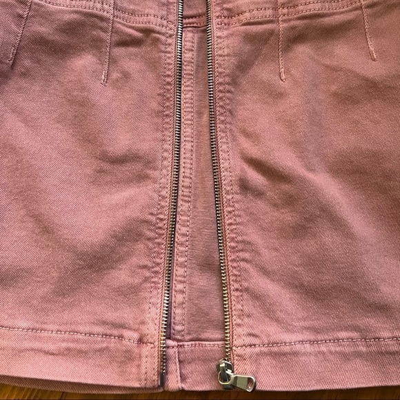 We The Free Denim Skirt Zip Front Pink Size 25 - Picture 4 of 6